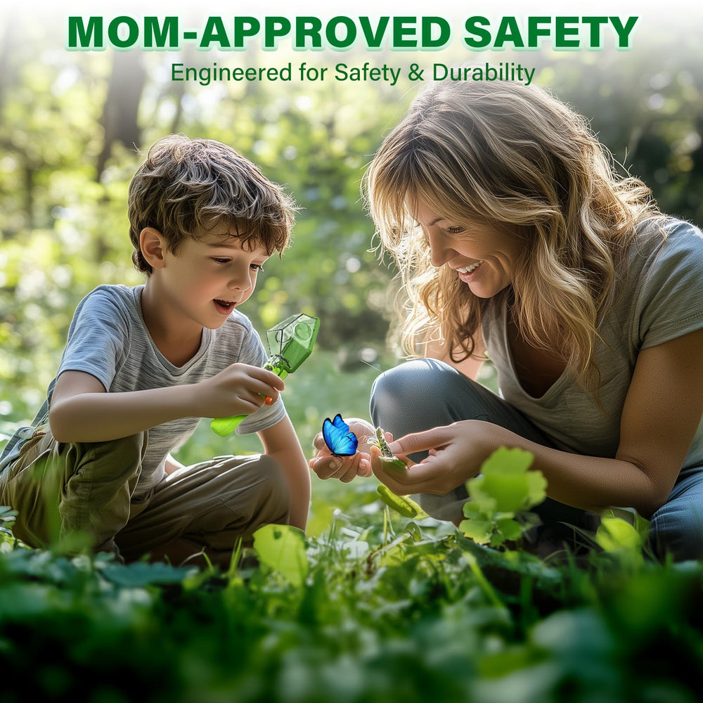 LEUOA Bug Catcher Locking Flaps Safety: protects tiny hands while preventing escapes.