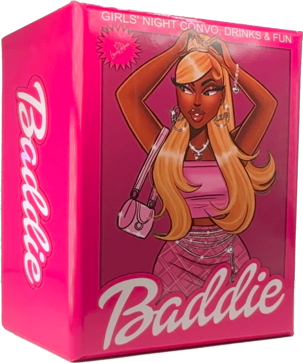 LewisRenee Baddie drinking cards pack for bachelorette parties and girls nights.