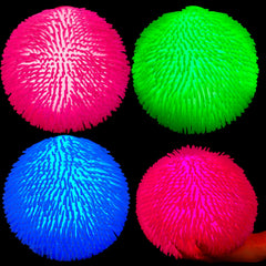 Lewtemi Glow Puffer Green 9-Inch ball for night play and stress relief.
