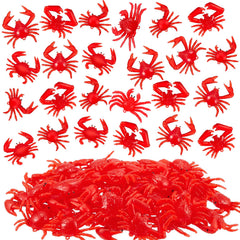 Lewtemi mini red crab figurine, soft tactile toy for education and décor