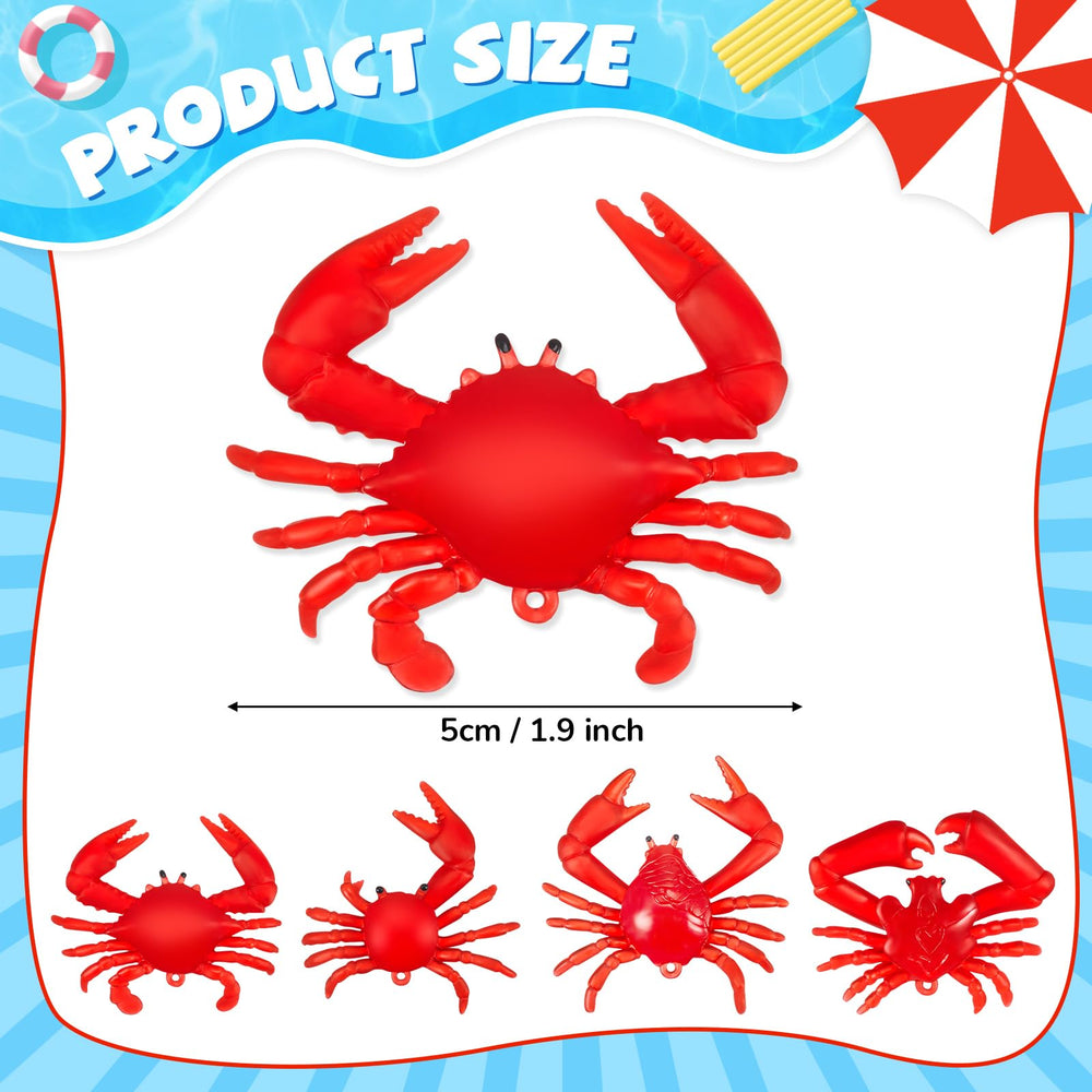 Lewtemi mini red crab figurine, lifelike color for classroom display