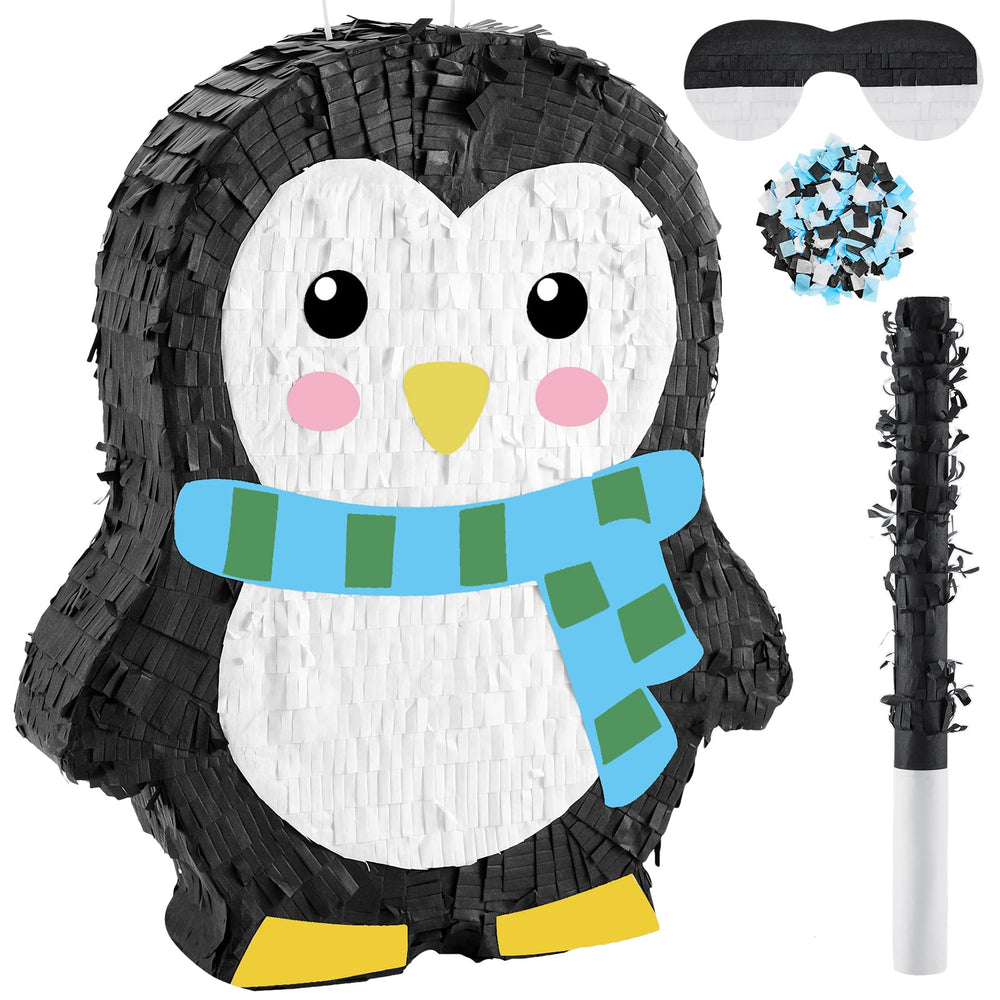 Lewtemi penguin pinata 40x25cm ready for festive candy reveal