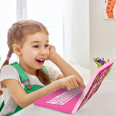 LEXiBOOK Barbie laptop activities screen showing bilingual content