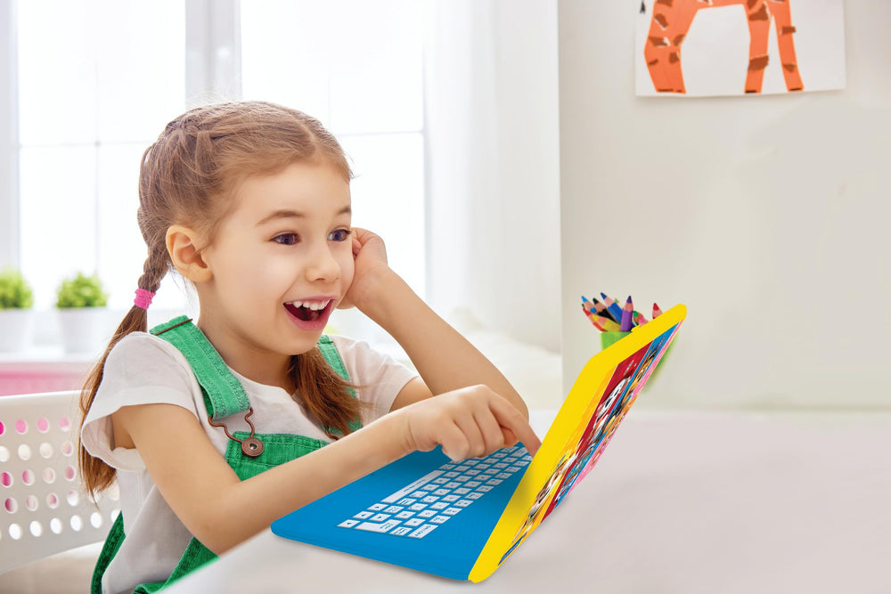 Lexibook Paw Patrol laptop ergonomic design supports comfortable long play.