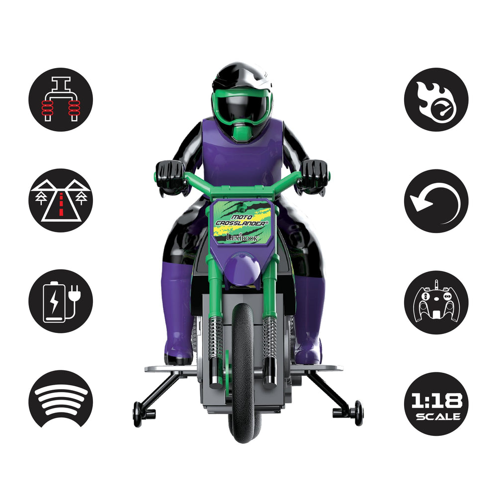 LEXiBOOK RC18 Crosslander side view reveals precise steering and action-ready design