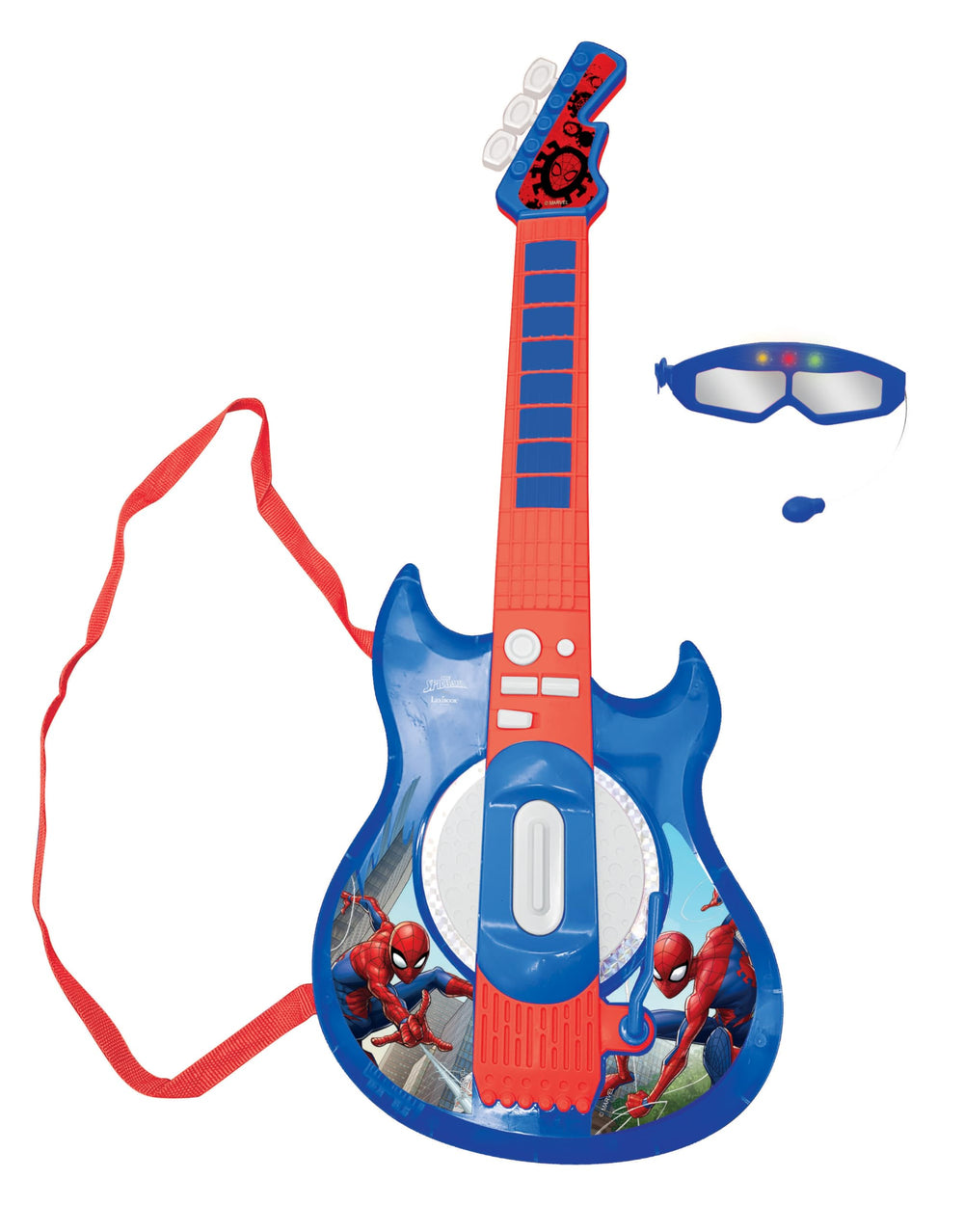 LEXiBOOK Spider-Man light-up guitar for exciting pretend rock sessions