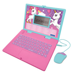 LEXiBOOK Unicorn Laptop open view highlighting portable learning on the go