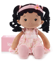 LeyaDoll Petal face close-up showing ultra-soft fabric for gentle hugs.