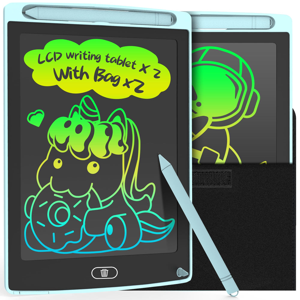 LEYAOYAO 2-pack color drawing board with green and pink sides, inspiring creative doodling.