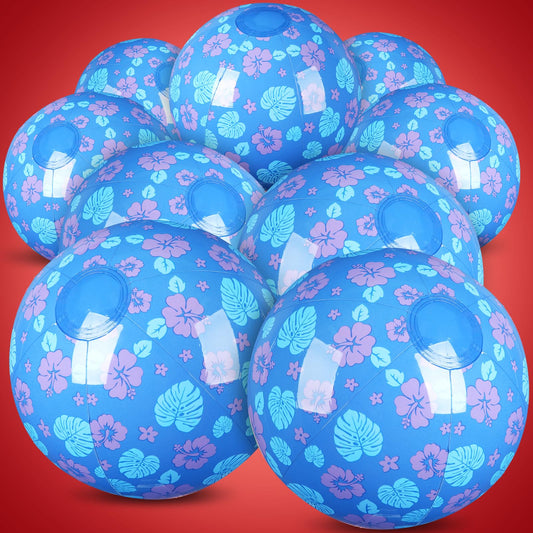 Leyndo leaves and flowers beach ball design, ideal for kids' pool play and party dΓ©cor.
