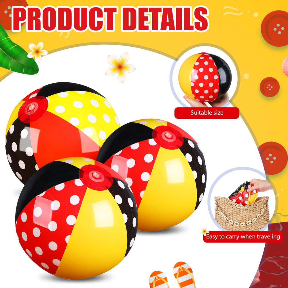 Leyndo mouse beach ball inflated close-up, showing durable PVC for sunny summer use.