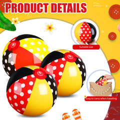 Leyndo mouse beach ball inflated close-up, showing durable PVC for sunny summer use.