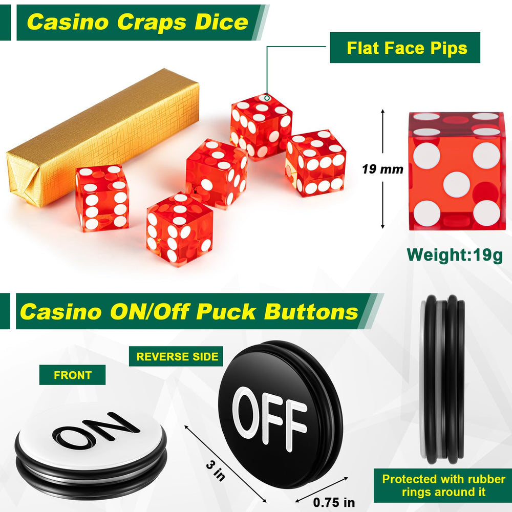Leyndo On/Off puck button acrylic enables quick dealer control.