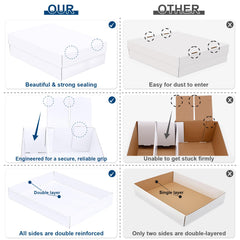 Leyzan box fits standard cards and toploader sleeves for versatility