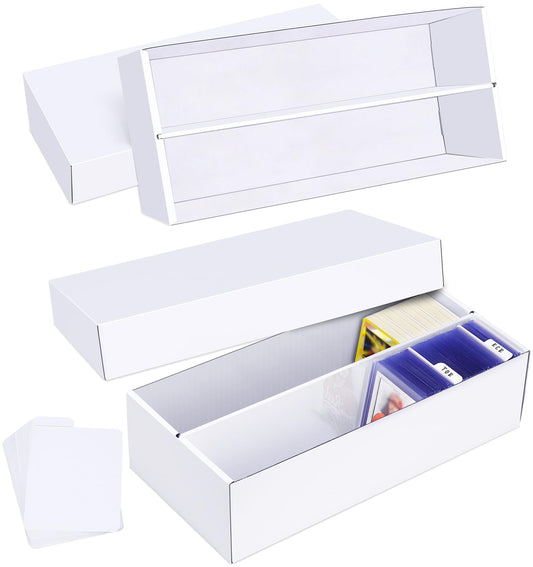 Leyzan trading card storage box 1600-count capacity keeps cards organized and accessible.