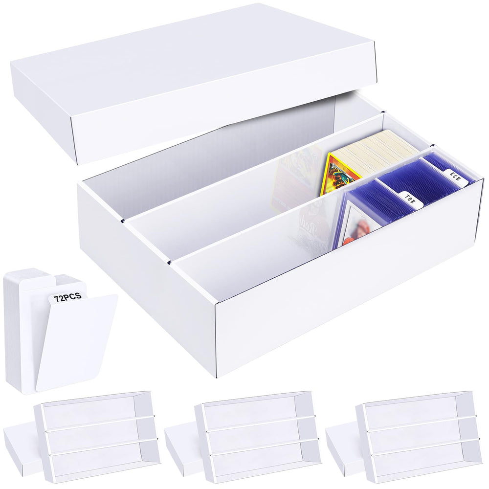 Leyzan trading card storage box open display emphasizing 2400-card capacity for easy access.