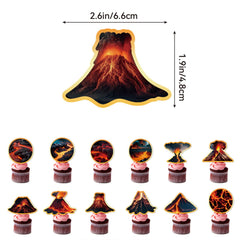 LFCFDX volcano lava decor set ties the lava theme for photos.