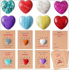 LFENYIGI heart shaped gemstones for kids, ideal for classroom Valentine exchanges