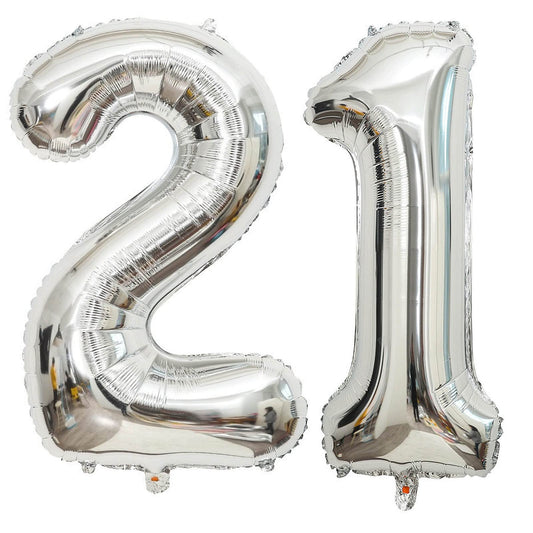 LHOAVWE 40-inch silver number 1 balloon enhances first birthday photos.