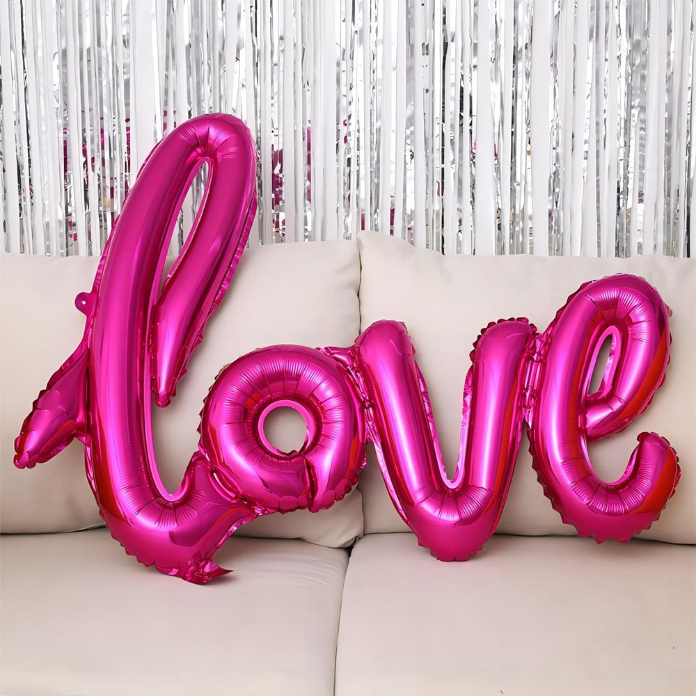 LHOAVWE hot pink heart balloon 18-inch, brightens birthday and engagement celebrations.