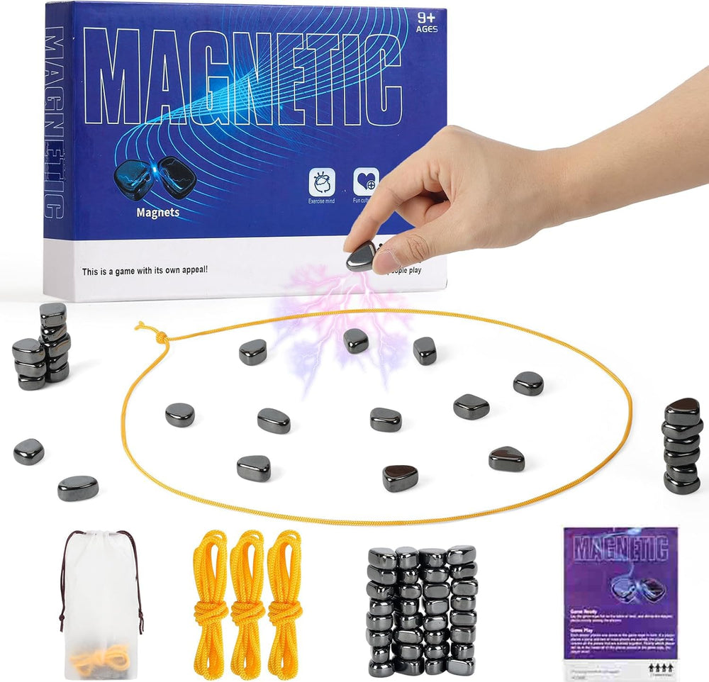 LHROZE magnetic chess stones closeup with secure magnets for stable play.