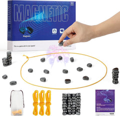 LHROZE magnetic chess stones closeup with secure magnets for stable play.