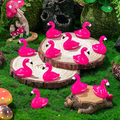 LHSYFBZ mini flamingo aquarium ornament, waterproof and visually striking