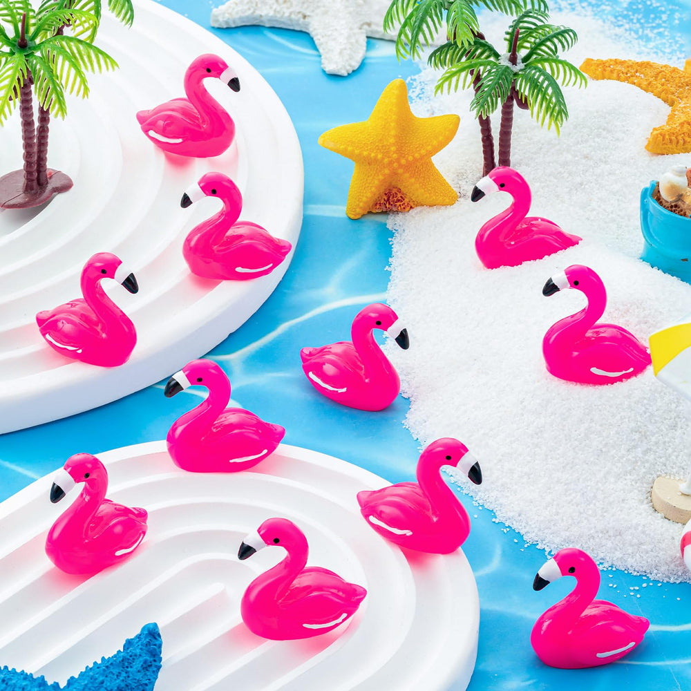 LHSYFBZ mini flamingo dollhouse decor, adds charming detail