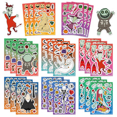 LIANKONG 24-sheets Make-a-face stickers laid out for creative projects.