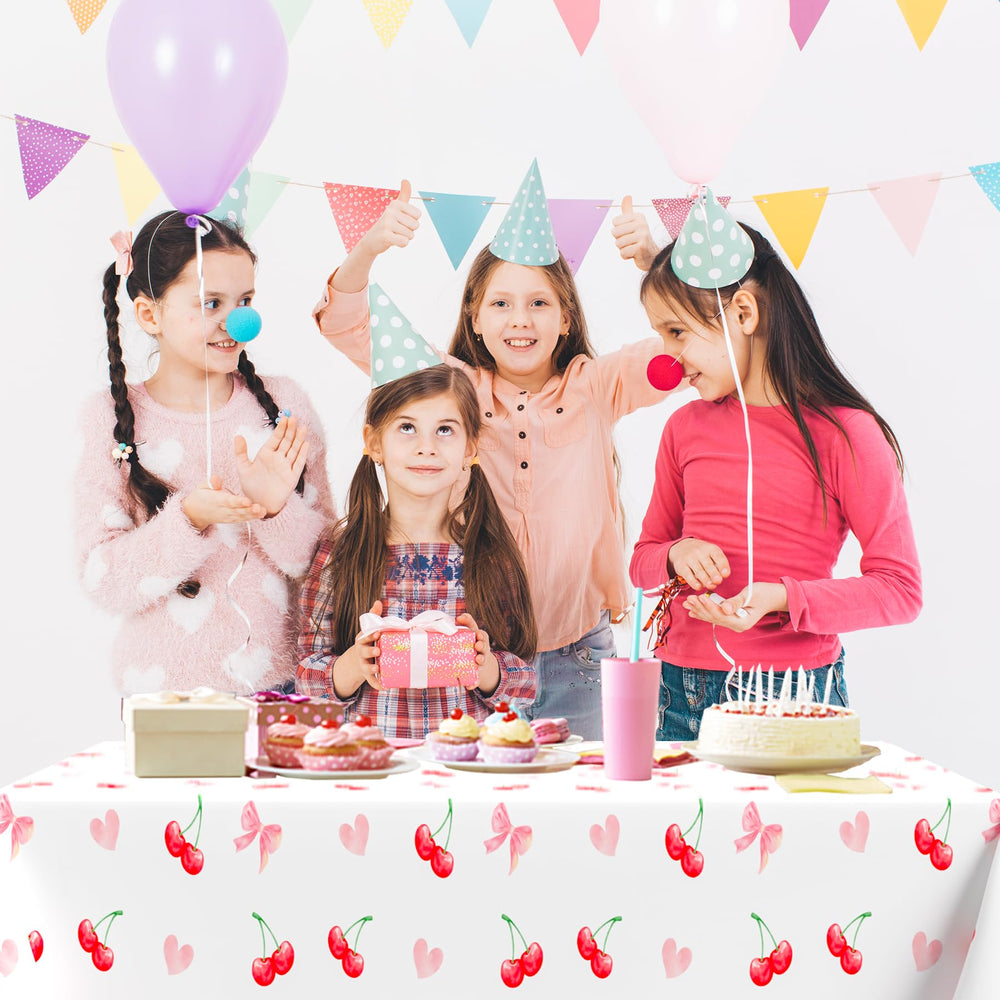 Lianxuia cherry-themed backdrop option complements cake tables and photo corners.