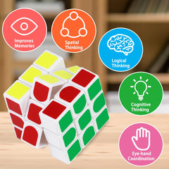 Libay mini cube with vivid stickers, fosters memory and dexterity.