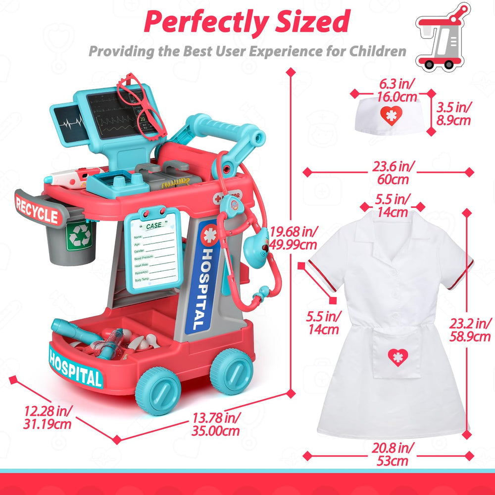 Liberry Doctor Kit two-layer storage helps tidy up toys after play