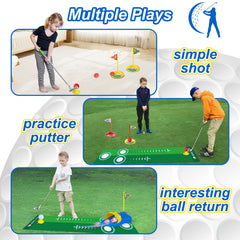 Liberry Putting Mat provides a focused target for developing coordination.