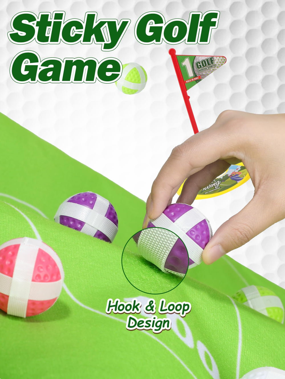 Liberry multi-use chipping mat hung on wall for wall-ready practice.