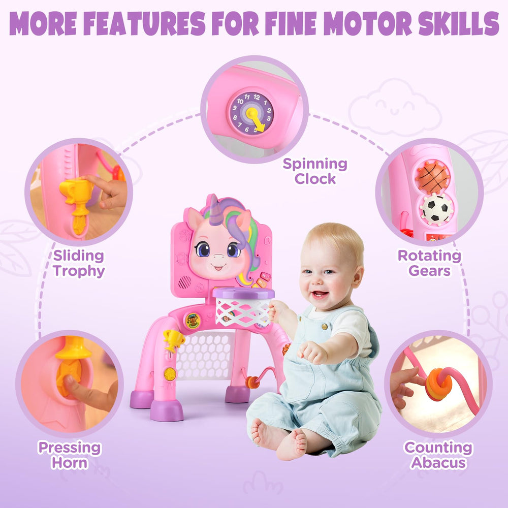 Liberry interactive buttons offer varied sounds to sustain interest.