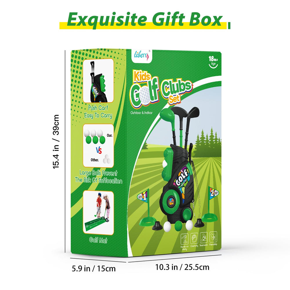 Liberry toddler golf set packaging is gift-ready and portable