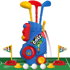 Liberry toddler golf set pulling cart for easy transport indoors and outdoors
