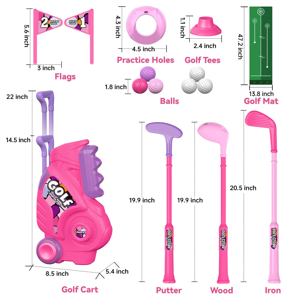 Liberry toddler golf set tees included for stable setups during learning.