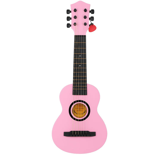 Liberty Imports 23-inch pink kid's guitar front view showing beginner-friendly design