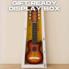 Liberty Imports 23-inch kids guitar packaging and accessories highlight a complete starter kit.