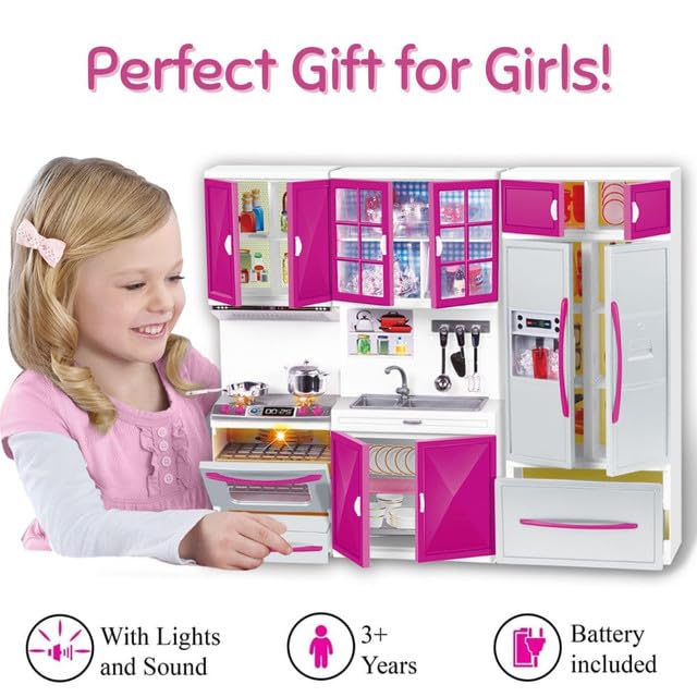 Liberty Imports 3-in-1 kitchen action sparks creative role-play adventures.