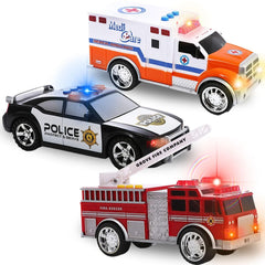 Liberty Imports ambulance vehicle with rescue lights, sparking imaginative emergency scenarios