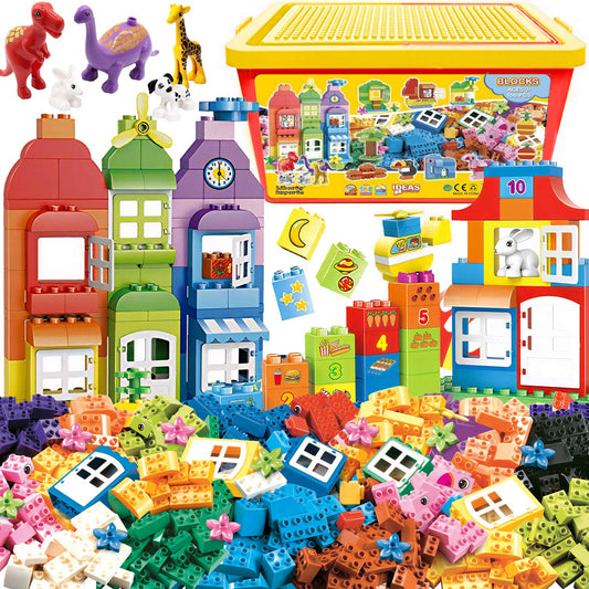 Liberty Imports big building blocks with storage bucket for tidy, imaginative play.