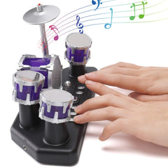 Liberty Imports Finger Drum Set's five-drum panel lights up during play