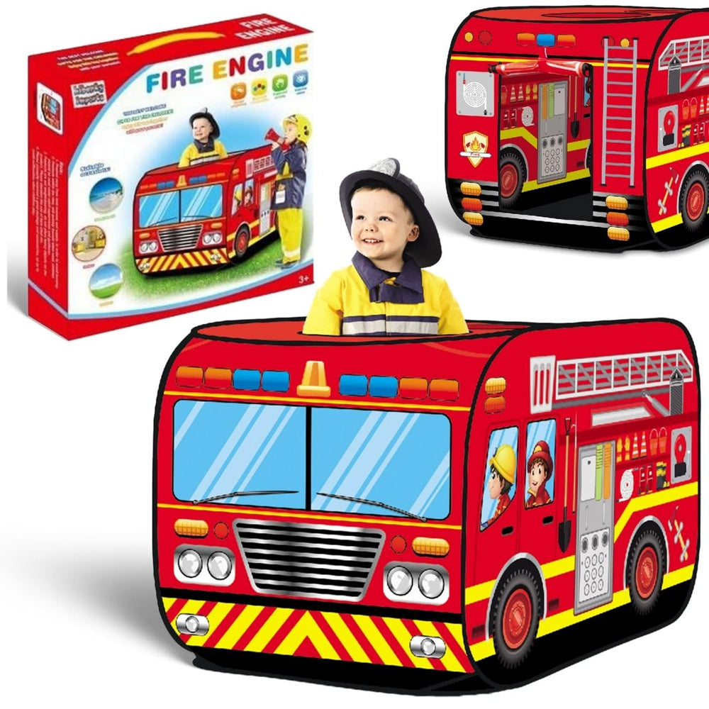 Liberty Imports fire truck play tent imaginative area sparks storytelling and bonding.