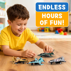 Liberty Imports four-pack jet toy designed for kids ages three and up