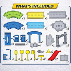 Liberty Imports gas station and garage lift for realistic fueling and repairs
