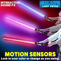 Liberty Imports red color-changing saber for dynamic stage battles and costume events.