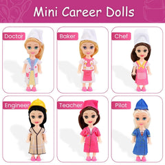 Liberty Imports Little Career dolls in Baker outfit for kitchen pretend-play fun.