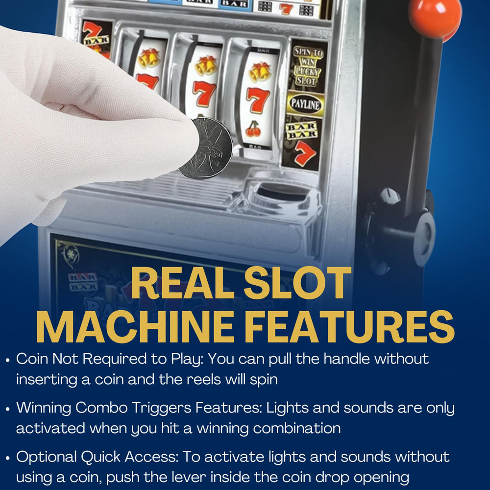 Liberty Imports Lucky Sevens coin slot accepts global coins for travel-friendly play